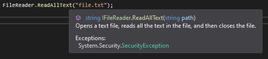 Example of a secure service call.
